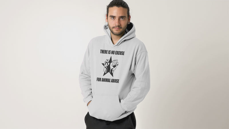 There is No Excuse for Animal Abuse (Unisex) Vegan Hoodie